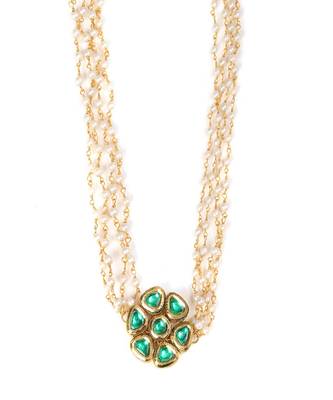 Meenakari kundan choker in pearl strings 3