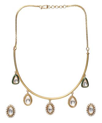 Kundan hasli with matching studs 3
