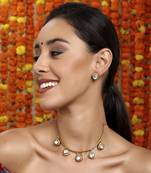 Hasli with kundan & mossainite & matching studs