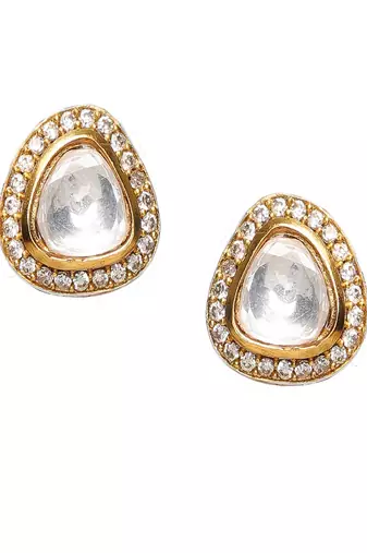 Hasli with kundan & mossainite & matching studs