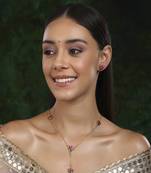 Handcrafted patchi kundan necklace with studs