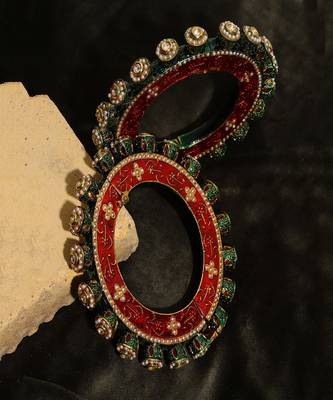 Meenakari handcrafted heavy bangles (set of 2) 2