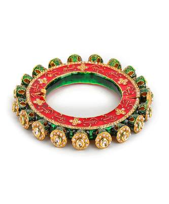 Meenakari handcrafted heavy bangles (set of 2) 4