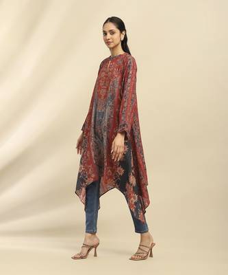 Red molly asymmetric kurta 2