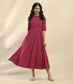 Pink molly solid kurta
