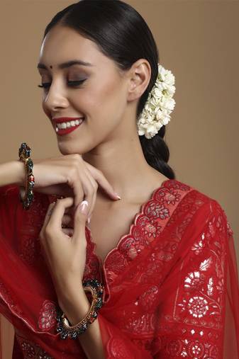 Elephant blue meenakari handcrafted heavy bangles (set of 2)