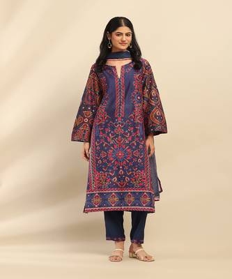 Blue elsie kurta with pant and dupatta 1