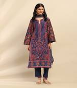 Blue elsie kurta with pant and dupatta