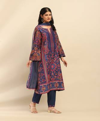 Blue elsie kurta with pant and dupatta 2