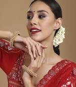 Handcrafted pearl heavy bangles (set of 2)