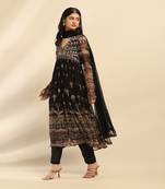 Black tanishqa anarkali kurta with pant and dupatta