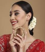 Golden pearl handcrafted heavy bangle