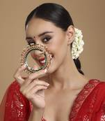 Multi meenakari handcrafted heavy bangle
