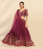 Purple Tanishqa Lehenga With Blouse And Dupatta