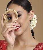 Handcrafted pearl heavy bangle