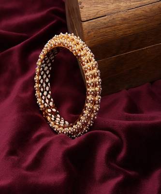 Handcrafted pearl heavy bangle 2