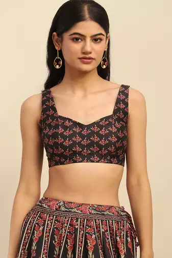 Black Nur Lehenga With Blouse And Dupatta