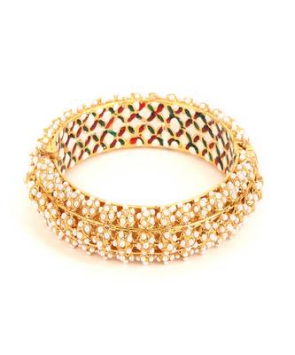 Handcrafted pearl heavy bangle 4