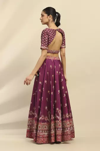Purple Tanishqa Lehenga With Blouse And Dupatta