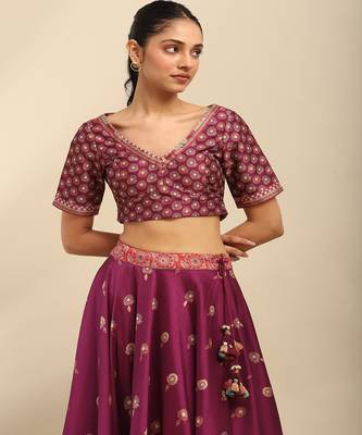 Purple Tanishqa Lehenga With Blouse And Dupatta 4