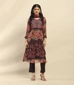 Black cashmere kurta with pant and dupatta