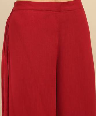 Magenta camellia kurta with palazzo 5