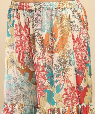 Off white irises kurta with sharara and dupatta 5