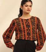 Black jahanara boxy top