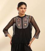 Black adira solid kurti