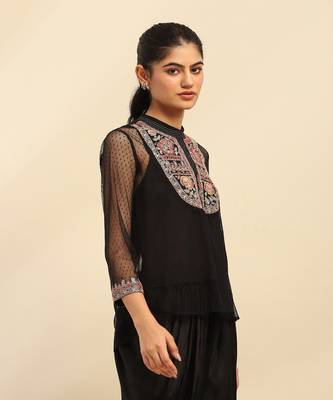 Black adira solid kurti 2