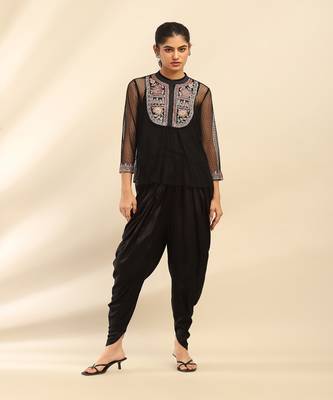 Black adira solid kurti 4