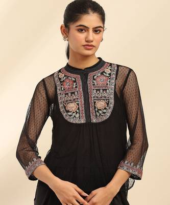 Black adira solid kurti 5
