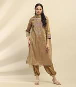 Golden sitara kurta with salwar and dupatta