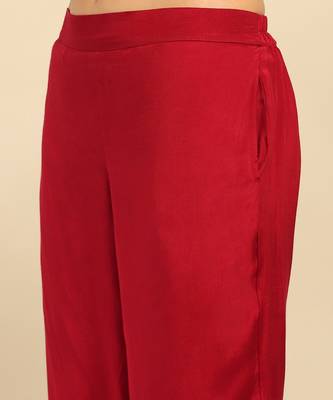 Maroon gianna velvet kurta with pant and dupatta 5