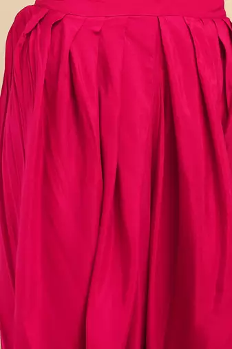 Fuchsia rania velvet kurta with salwar and dupatta