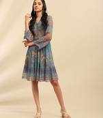 Blue elaxi short dress