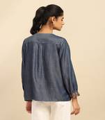 Blue cassandra solid top