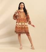 Off white tanishqa short dress with camisole