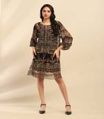 Black tanishqa short dress with camisole