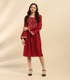 Red scarlette midi dress