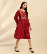 Red scarlette midi dress