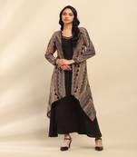 Black moxy long dress with shrug