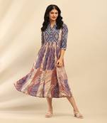 Blue chimera shirt dress