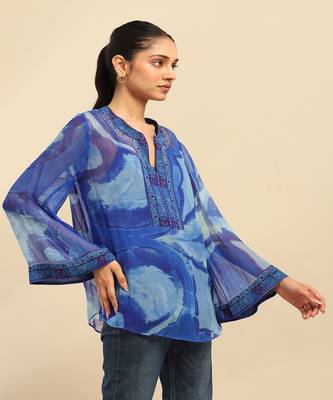 Blue laurelle top with camisole 3