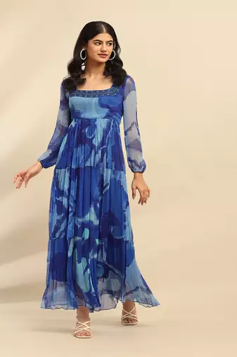 Blue laurelle long dress