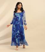 Blue laurelle long dress