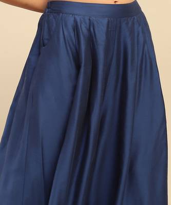 Blue mizuki jacket with bustier and palazzo co-ord set 5