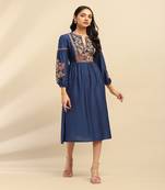 Blue mizuki midi dress