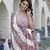 women grey chikankari anarkali kurta bottom and dupatta set