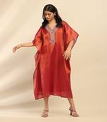 Pink sitara kaftan dress with camisole